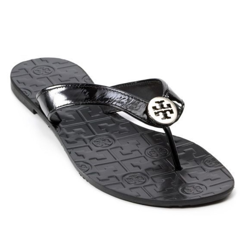 Tory Burch Thora black patent sandal size 6.5 US
